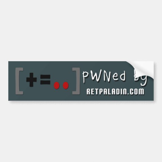 RetPaladin.com - Bumpersticker - Gamer (Voorkant)