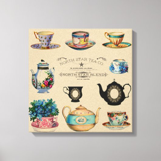 retrant Noord-Star Tea Blend Company Advert Canvas Afdruk (Voorkant)