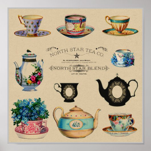  retrant Noord-Star Tea Blend Company Advert Poster (Voorkant)