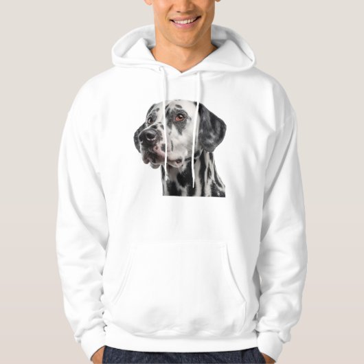 Retrato close-up de um cão dálmata adulto Moletom Hoodie (Voorkant)