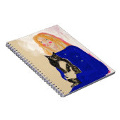retrato de mujer con gato arte notitieboek (Rechterzijde)