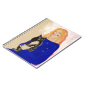 retrato de mujer con gato arte notitieboek (Linkerzijde)