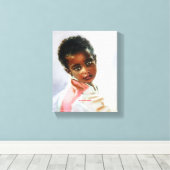 Retrato de niño canvas afdruk (Insitu (Houten vloer))