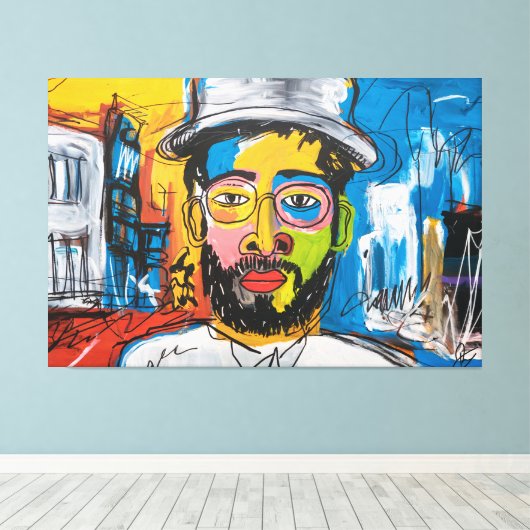 Retrato Urbano Colorido Canvas Afdruk (Insitu (Houten vloer))