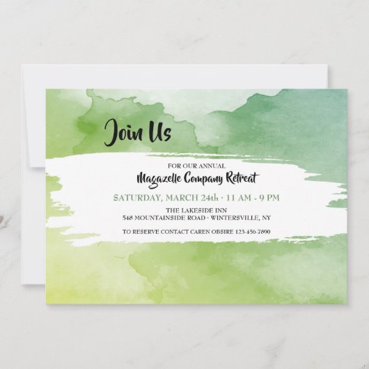 Retreat Corporate Invitation Kaart (Voorkant)