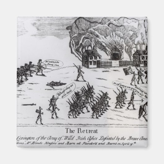 Retreat, gepubliceerd in 1775 magneet (Voorkant)