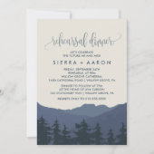 Retreat naar de bergen Rehearsal Dinner Kaart (Voorkant)