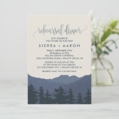 Retreat naar de bergen Rehearsal Dinner Kaart (Staand voorkant)