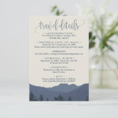 Retreat naar de Kaart met reisgegevens bergen (Staand voorkant)