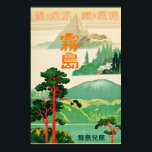 Retreat of Spirits, Kirishima Japan Vintage Travel Poster<br><div class="desc">Een oud poster uit de jaren dertig toont een tempel die in de bergen van Kirishima in de Japanse prefectuur Kagoshim is genummerd.</div>