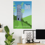 Retreat Tower Retro Poster (Thuiskantoor)