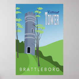 Retreat Tower Retro Poster