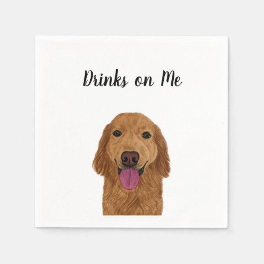 Retriever Cocktail Napkins Servet (Voorkant)
