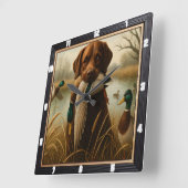 Retriever Duck Pond Hunting Vierkante Klok (Hoek)