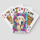 Retriever Floral Monogram Go Fish spel spelen Pokerkaarten (Achterkant)