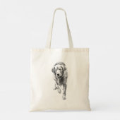 Retriever getextureerde inkt Carry Tote Bag (Achterkant)