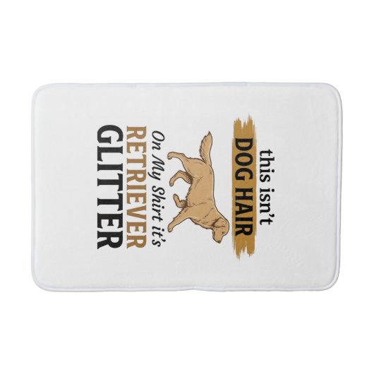 Retriever Glitter Grappige Hond Liefhebber Vintage Badmat (Voorkant)