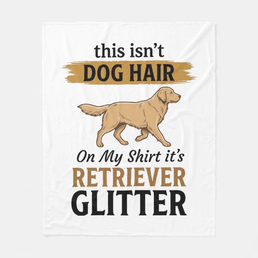 Retriever Glitter Grappige Hond Liefhebber Vintage Fleece Deken (Voorkant)