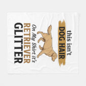 Retriever Glitter Grappige Hond Liefhebber Vintage Fleece Deken (Voorkant (Horizontaal))