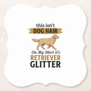 Retriever Glitter Grappige Hond Liefhebber Vintage Kartonnen Onderzetters