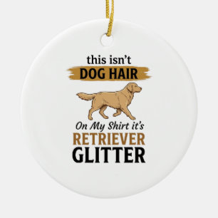 Retriever Glitter Grappige Hond Liefhebber Vintage Keramisch Ornament