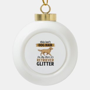Retriever Glitter Grappige Hond Liefhebber Vintage Keramische Bal Ornament