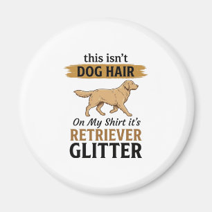 Retriever Glitter Grappige Hond Liefhebber Vintage Magneet