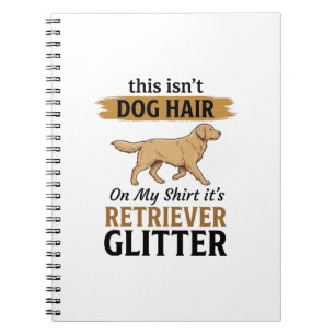 Retriever Glitter Grappige Hond Liefhebber Vintage Notitieboek