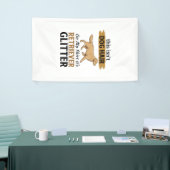 Retriever Glitter Grappige Hond Liefhebber Vintage Spandoek (Beurs)