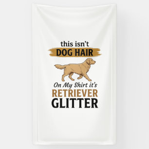 Retriever Glitter Grappige Hond Liefhebber Vintage Spandoek