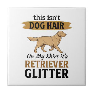 Retriever Glitter Grappige Hond Liefhebber Vintage Tegeltje