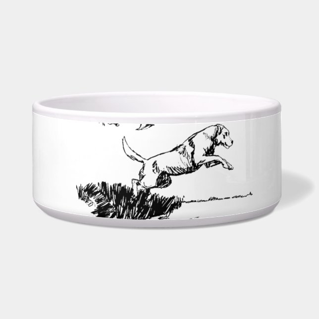 Retriever Hunting Scene Voerbakje (Rechts)