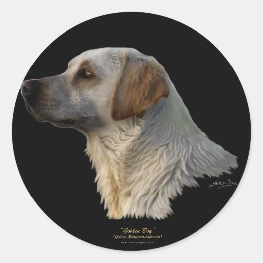 RETRIEVER LABRADOR DOG STICKERS (Voorkant)