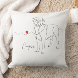 Retriever Pet Line Art with Name Kussen