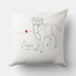 Retriever Pet Line Art with Name Kussen