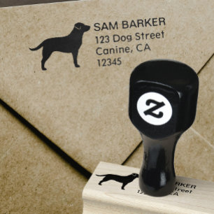 Retriever Silhouette Return-adres labrador Rubberstempel
