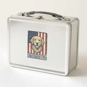 Retriever Vader Vintage Hond Vlag Shirt Ontwerp_1