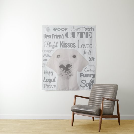 Retriever Word Art Wandkleed (In situ)
