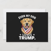 Retriever Zelfs Mijn Hond Loves Trump USA Vlag Kaart (Voorkant)