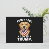 Retriever Zelfs Mijn Hond Loves Trump USA Vlag Kaart (Staand voorkant)