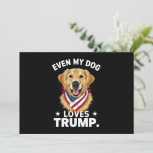 Retriever Zelfs Mijn Hond Loves Trump USA Vlag Kaart
