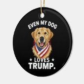 Retriever Zelfs Mijn Hond Loves Trump USA Vlag Keramisch Ornament (Links)