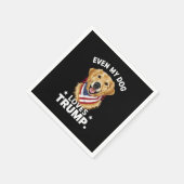 Retriever Zelfs Mijn Hond Loves Trump USA Vlag Servet (Hoek)