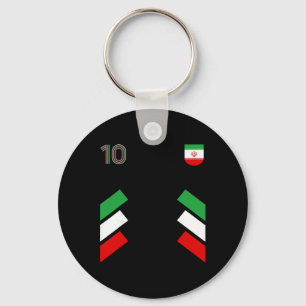 Retro10 Iran Voetbal Iran Voetbal Iran Vlag Sleutelhanger