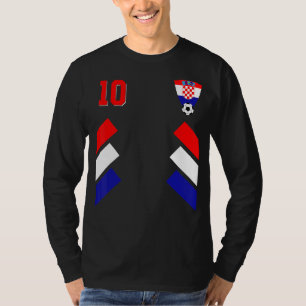 Retro10 Kroatisch Football Kroatië Voetbal Kroatië T-shirt