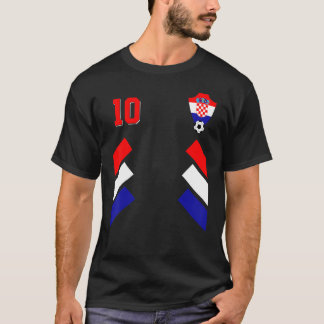 Retro10 Kroatisch Football Kroatië Voetbal Kroatië T-shirt