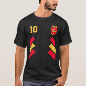 Retro10 Spaans Football Spanje Voetbal Spanje T-shirt (Voorkant)