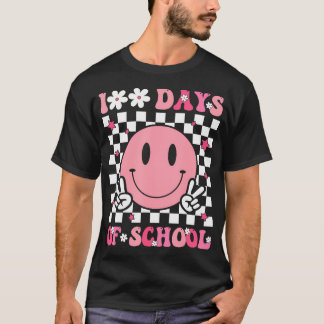 Retro 100 dagen Kinder schoolleraren 100e dag F T-shirt