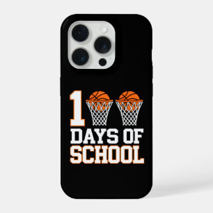 Retro 100 dagen school basketbal sport plezier iPhone 15 pro case