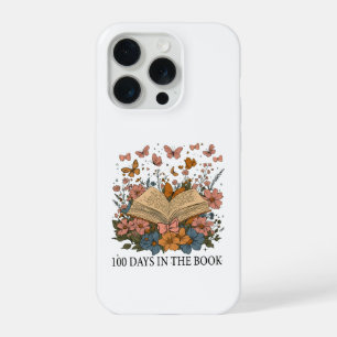 Retro 100 dagen school bloem vlinder thema iPhone 15 pro case